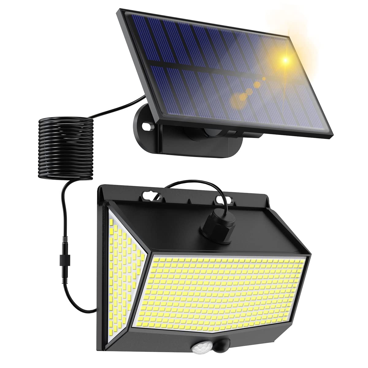 ELEPHANTBOAT 468 LEDs Solar Light Outdoor Waterproof Solar Motion Sensor Light with 3 Motion Modes Solar Wall Lights for Outdoor with 5 Meter Power Cable Solar Garden Lights ELEPHANTBOAT 468 LEDs Solar Light Outdoor Waterproof Solar Motion Sensor Light with 3 Motion Modes Solar Wall Lights for Outdoor with 5 Meter Power Cable Solar Garden Lights